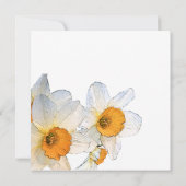 Witte Narcis Rouwkaart Bedankje Bedankkaart (Achterkant)