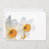 Witte Narcis Rouwkaart Bedankje Kaart (Achterkant)