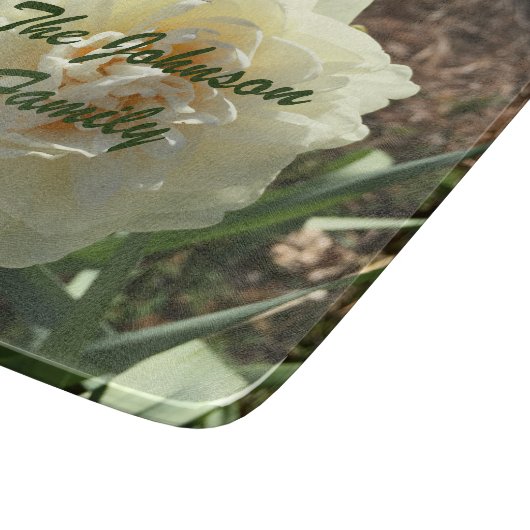  witte narcis snijplank (Hoek)