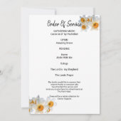 Witte narcis Viering van het Leven Fotokaart Aankondiging (Achterkant)