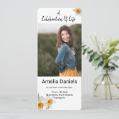 Witte narcis Viering van het Leven Fotokaart Kaart (Staand voorkant)