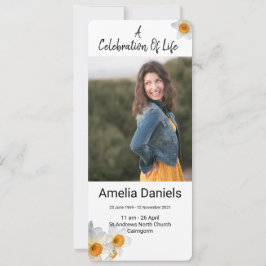 Witte narcis Viering van het Leven Fotokaart Kaart