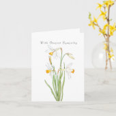 witte narcissen denken aan je sympathie kaart (Gele Bloem)