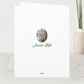 Witte narcissen in venster Gepersonaliseerd Wenska Kaart (Achterkant)