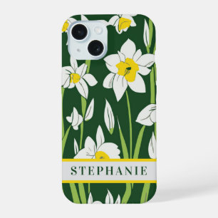 Witte Narcissus Bloemen December Geboortebloem Naa iPhone 15 Case