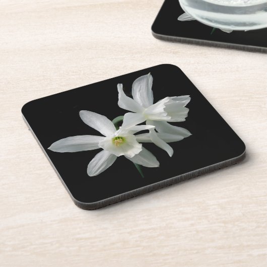 Witte Narcissus Onderzetter (Linkerzijde)