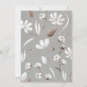 Witte Naturen Krans Huwelijksuitnodigingen Kaart (Achterkant)