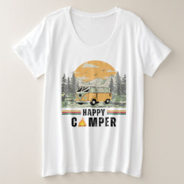 Witte Natuur  Adventure Camper Van Grote Maat Grote Maat T-shirt