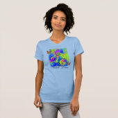 WITTE NATUUR- EN BOTERVLIEGTUIGEN T-SHIRT (Voorkant volledig)