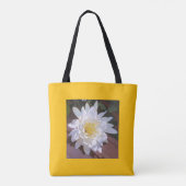 Witte natuurlijke chrysant bloem ontwerp tote bag (Achterkant)