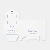Witte Nautical Wedding Favor Boxen met Anchor Bedankdoosjes (Uitgevouwen)