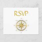 Witte Nautilus Huwelijks RSVP-briefkaarten Uitnodiging Briefkaart (Voorkant)