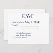 Witte Nautilus Huwelijks RSVP-briefkaarten Uitnodiging Briefkaart (Voorkant / Achterkant)