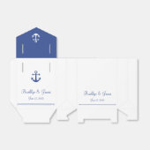 Witte Nautilus Huwelijksgunstdozen Met Anker Bedankdoosjes (Uitgevouwen)