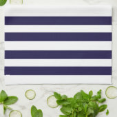 Witte nautische aangepaste naam theedoek (Gevouwen)