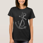  Witte nautische ankerboot diep zee oceaan T-shirt (Voorkant)