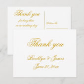 Witte nautische bruiloft dank u Briefkaarten (Voorkant / Achterkant)