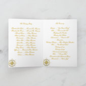 Witte nautische huwelijksceremonieprogramma's programma (Binnen)