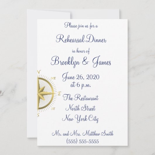 Witte nautische huwelijksproef uitnodigingen (Voorkant)