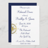 Witte nautische huwelijksproef uitnodigingen (Voorkant / Achterkant)