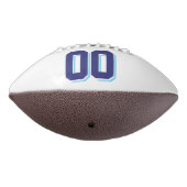 WITTE NAVY EN LICHTE BLAUW Aangepast Football (Gedraaid 270)