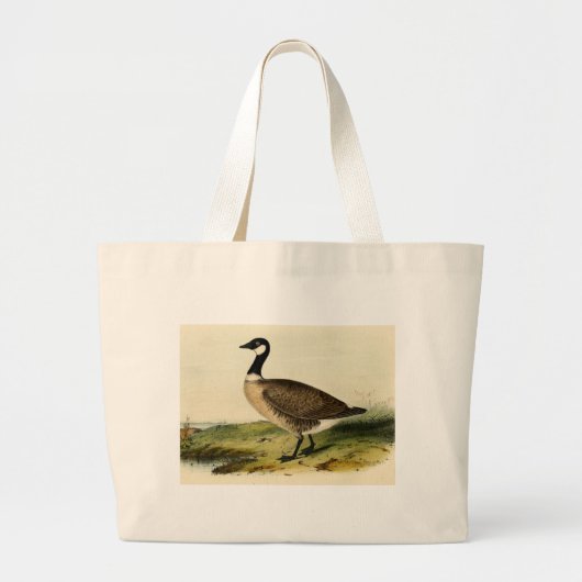  witte Necked Goose Grote Tote Bag (Voorkant)