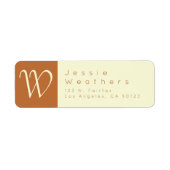 Witte nectar & zanderig Sinaasappel | Retouradres Etiket (Voorkant)