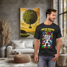 Witte Neon Alien – Funky Pop Art Wezen 