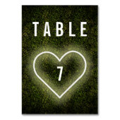 Witte Neon Hart Boxwood Bruiloft Kaart (Achterkant)