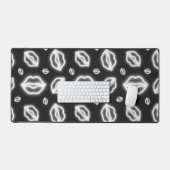 Witte Neon Kus Bureaumat (Keyboard & Muis)