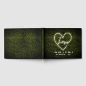 Witte Neon Liefde Teken Boxwood Bruiloft Gastenboek (Volledig)