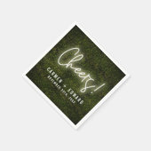 Witte Neon Lights Cheers Bruiloft Servet (Hoek)