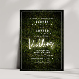 Witte Neon Teken Boxwood Bruiloft Kaart