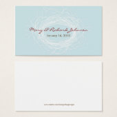 Witte Nest Favor Tag Visitekaartje (Voorkant /achterkant)