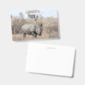 Witte Neushoorn Badge (Voor- en achterkant)