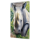 Witte neushoorn botanische kunst klembord (Links)