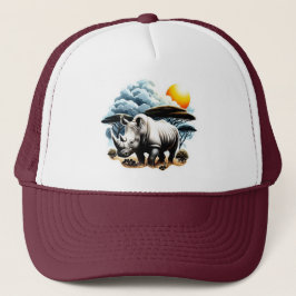 witte neushoorn trucker pet