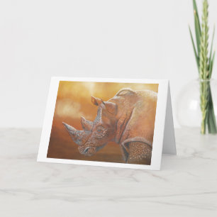 Witte neushoorn Verjaardag Kaart
