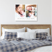 Witte neutrale babyfoto-collage nieuwe baby canvas afdruk (Insitu (Slaapkamer))