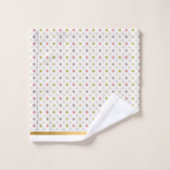 WITTE NEUTRALE CIRCLE GOLD BATHROOM TOWEL SET BAD HANDDOEK (Wasdoekje)