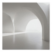 Witte Neutrale Interieur Dome Fotografie Kunst Perfect Poster (Voorkant)