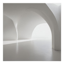 Witte Neutrale Interieur Dome Fotografie Kunst Perfect Poster