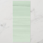 Witte Neutrale Waterverf Bloemen Bruiloft Menu (Achterkant)