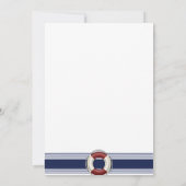 Witte neutrift-uitnodigingen met Lifesaver Kaart (Achterkant)