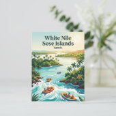 Witte Nijl Sese-eilanden Oeganda Briefkaart (Staand voorkant)