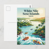 Witte Nijl Sese-eilanden Oeganda Briefkaart (Voorkant / Achterkant)