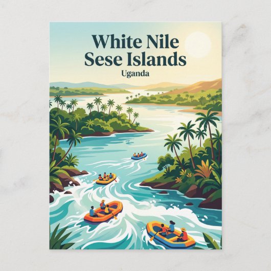 Witte Nijl Sese-eilanden Oeganda Briefkaart (Voorkant)