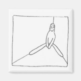 Witte Ninja is in een hoek Magneet