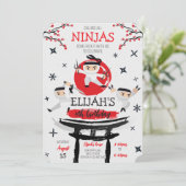 Witte Ninja Warrior Martial Arts Verjaardag Kaart (Staand voorkant)