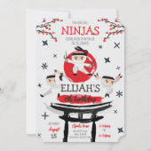 Witte Ninja Warrior Martial Arts Verjaardag Kaart (Voorkant)